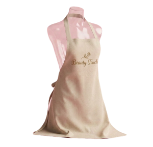 סינר בד קנבס בז׳ עבה ואיכותי (Canvas).